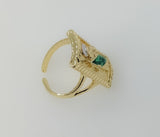 Plated Multicolor Saint Jude Adjustable Ring