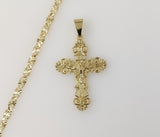 Plated Cross 4mm Star Chain Necklace