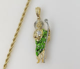 Plated Multicolor Saint Jude 4mm Rope/Braided Chain Necklace