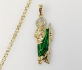 Plated Large Multicolor Saint Jude 4mm Star Chain Necklace