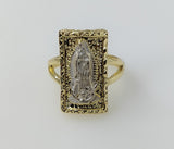 Plated Multicolor Virgin Mary Adjustable Ring