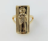 Plated Adjustable Saint Jude Ring