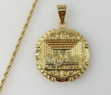 Plated The Last Supper 2mm Rope/Braided Chain Necklace