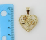 Plated Heart Saint Jude 4mm Figaro Chain Necklace