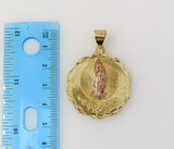 Plated Multicolor Virgin Mary 3mm Rope/Braided Chain Necklace