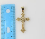 Plated Cross 3mm Rope/Braided Chain Necklace