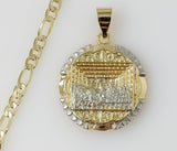 Plated Multicolor The Last Supper 4mm Figaro Chain Necklace