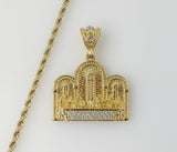 Plated The Last Supper 3mm Rope/Braided Chain Necklace