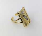 Plated Adjustable Saint Jude Ring