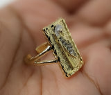 Plated Adjustable Saint Jude Ring