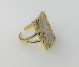 Plated Multicolor Saint Benedict Adjustable Ring