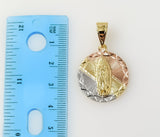Plated Tri-Color Virgin Mary 4mm Star Chain Necklace