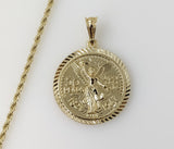 Plated Mexican Centenario 3mm Rope/Braided Chain Necklace