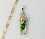 Plated Medium Multicolor Saint Jude 5mm Figaro Chain Necklace