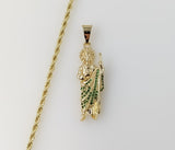 Plated Saint Jude 2mm Rope/Braided Chain Necklace
