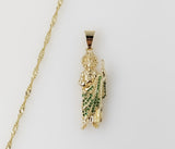 Plated Saint Jude 14K Twist Chain Necklace
