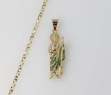 Plated Saint Jude 2.5mm Star Chain Necklace