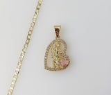 Plated Dainty Saint Jude 14K 3mm Cuban Chain Necklace