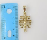 Plated Holy Cross of Caravaca 2.5mm Star Chain Necklace