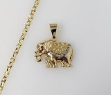 Plated Elephant 3mm Star Chain Necklace