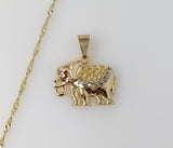 Plated Elephant 14K Twist Chain Necklace