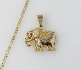 Plated Elephant 2.5mm Star Chain Necklace