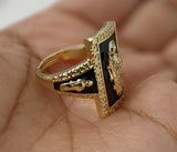 Plated Multicolor Saint Jude Adjustable Men Ring