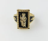 Plated Multicolor Saint Jude Adjustable Men Ring