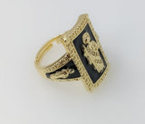 Plated Multicolor Saint Jude Adjustable Men Ring