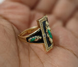 Plated Multicolor Saint Jude Adjustable Men Ring