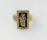 Plated Multicolor Saint Jude Adjustable Ring