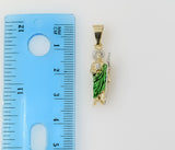 Plated Dainty Multicolor Saint Jude 3mm Figaro Chain Necklace