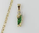 Plated Dainty Multicolor Saint Jude 3mm Star Chain Necklace