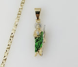 Plated Dainty Multicolor Saint Jude 2.5mm Star Chain Necklace