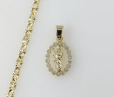 Plated Dainty Saint Jude 3mm Star Chain Necklace