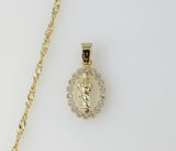 Plated Dainty Saint Jude 14K Twist Chain Necklace