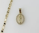 Plated Dainty Saint Jude 3mm Flat Mariner Anchor Chain Necklace