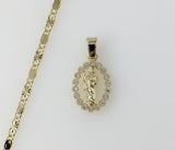 Plated Dainty Saint Jude 2mm Star Solid Chain Necklace