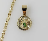 Plated Dainty Multicolor Saint Jude 3mm Star Chain Necklace