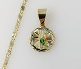 Plated Dainty Multicolor Saint Jude 2mm Star Solid Chain Necklace