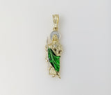 Plated Small Multicolor Saint Jude Thaddaeus Pendant