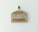Plated Tri-Color Blinged The Last Supper Pendant