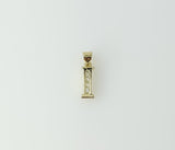 Plated Dainty Letter Initial "I" Pendant