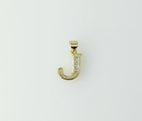 Plated Dainty Letter Initial "J" Pendant