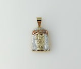 Plated Tri-Color Jesus Pendant