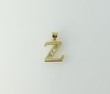 Plated Dainty Letter Initial "Z" Pendant