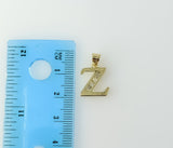 Plated Dainty Letter Initial "Z" Pendant