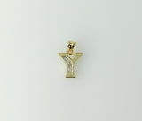 Plated Dainty Letter Initial "Y" Pendant