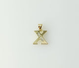 Plated Dainty Letter Initial "X" Pendant