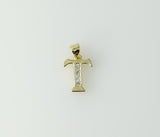 Plated Dainty Letter Initial "T" Pendant